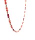 Collana Choker Donna Argento dorato con Perle Rosse e Salmone