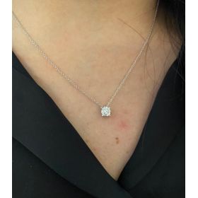 Collana Punto Luce Magic Oro Bianco 18 kt Diamante E/ F SI