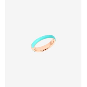 Anello Dodo Collezione Rondelle Argento Smalto Turchese