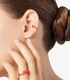 Monorecchino Earcuff Dodo Collezione Rondelle Argento Smalto Rosso Corallo