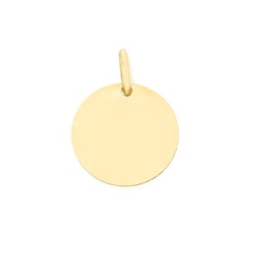 Ciondolo Medaglietta Tonda Oro Giallo 9Kt