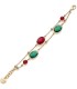 Unoaerre Fashion Jewellery Bronzo Bracciale Cristalli Verde/Rossi
