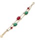 Unoaerre Fashion Jewellery Bronzo Bracciale Cristalli Verde/Rossi