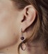 Unoaerre Fashion Jewellery Bronzo Orecchini Pendenti Cristalli Viola/Rosa