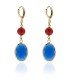 Unoaerre Fashion Jewellery Bronzo Orecchini Pendenti Cristalli Rosso/Blu