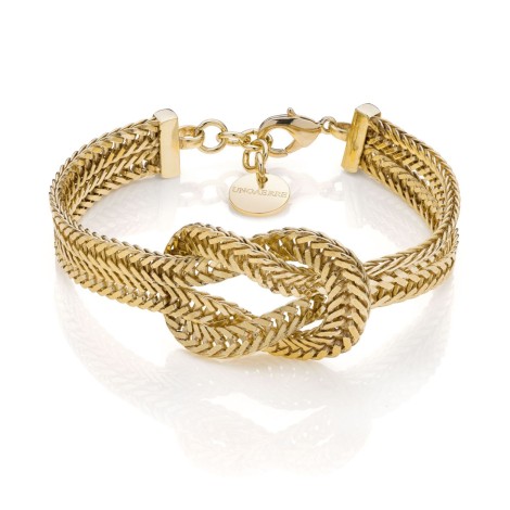 Bracciale Coda Di Volpe Nodo Unoaerre Fashion Jewellery Bronzo Dorato