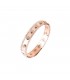 Bracciale Donna Rigido Raggi Argento 925 Rosato con Fiori