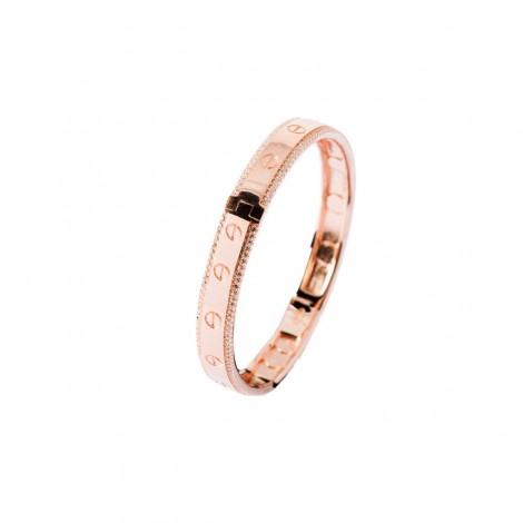 Bracciale Donna Rigido Raggi Argento 925 Oro Rosa con Zirconi