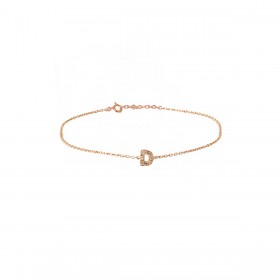 Bracciale Donna Raggi Lettera D in Argento 925