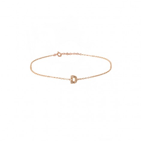 Bracciale Donna Raggi Lettera D in Argento 925