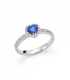 Anello Donna Miluna Oro Bianco 18k Diamanti 0,20 ct Tanzanite 0,46ct  LID3556