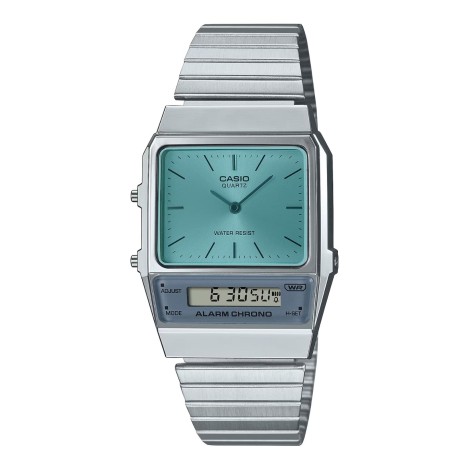 Orologio Casio Digitale Vintage Edgy Collection Acciaio Tiffany AQ-800EC-2A