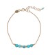 Bracciale Alisia Argento Dorato Barretta Pietre Turchesi