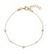 Bracciale Alisia Crystal Bead Argento Dorato 925 Rosario Bianco