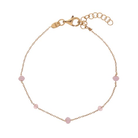 Bracciale Alisia Crystal Bead Argento Dorato 925 Rosario Lilla