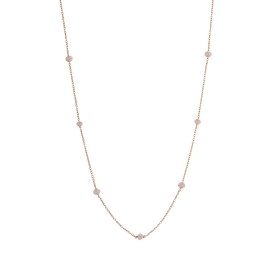 Girocollo Argento Cristalli Bianco Rosa