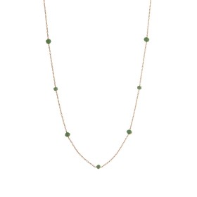 Girocollo Argento Dorato Cristalli Menta Rosario