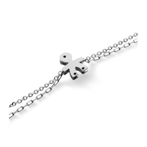 Bracciale Le Bebé Le Briciole Oro Bianco LBB521, dettaglio.