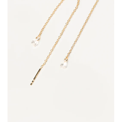 Orecchini PDPAOLA Waterfall Argento Dorato AR01-876-U, dettaglio.