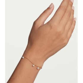 Bracciale PDPAOLA Joy Argento Dorato Zirconi Bianchi PU01-594-U, indossato
