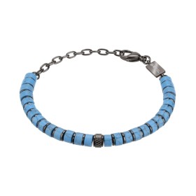 Bracciale Breil B Fence Acciaio IP Gun E Turchese TJ3145