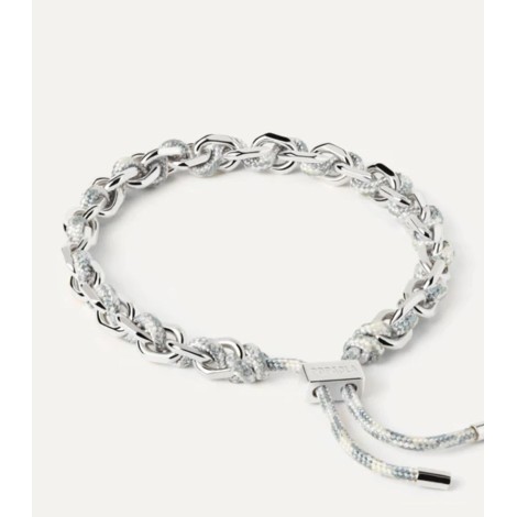 Bracciale PDPAOLA Catena Argentata  e Corda Sky PU02-682-U