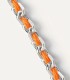 Bracciale PDPAOLA Catena Argentata e Corda Tangerine PU02-686-U