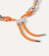 Bracciale PDPAOLA Catena Argentata e Corda Tangerine PU02-686-U