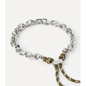 Bracciale PDPAOLA Catena Argentata e Corda Cottage Essential PU02-692-U