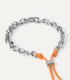 Bracciale PDPAOLA Catena Argentata e Corda Tangerine Essential PU02-693-U