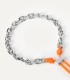 Bracciale PDPAOLA Catena Argentata e Corda Tangerine Essential PU02-693-U