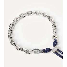 Bracciale PDPAOLA Catena Argentata e Corda Midnight Essential PU02-694-U