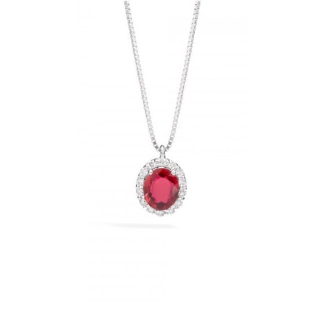 Collana ReCarlo Iris Diamanti 0,06 ct e Rubino 0,43 ct G VS