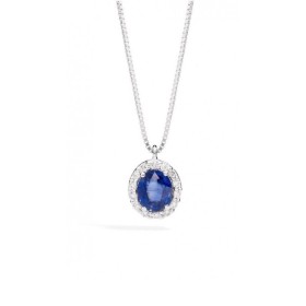 Collana ReCarlo Iris Diamanti 0,06 ct e Zaffiro 0,46 ct G VS