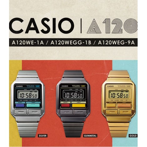 Orologio Casio Vintage Acciaio Brunito A120WEGG-1BEF