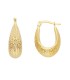 Orecchini Ovali Effetto Diamantato Oro Giallo 9kt