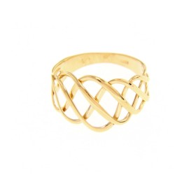 Anello Fili Intrecciati Oro Giallo 9kt