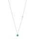 Collana Recarlo Fiore Oro Bianco 18kt Smeraldo Diamanti F VS
