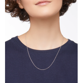 Collana Dodo Essentials 40 cm Oro Bianco 18kt