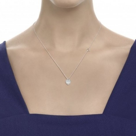 Collana Recarlo Anniversary Love Oro Bianco 18 Kt Diamante F VS