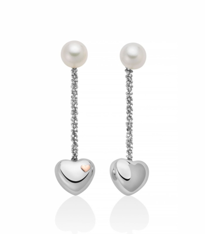 Orecchini in Oro 9kt 375 da Donna con Cuore