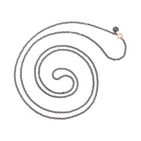 Collana Catena Dodo Titanio Oro Rosa 9KT 80 Cm DC9/T/80