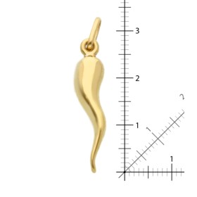 Ciondolo Corno Portafortuna Oro Giallo 9kt