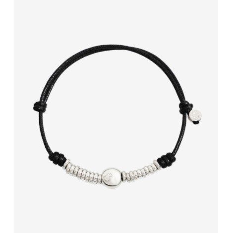 Bracciale Dodo Rondelle Pepita Cordino Nero