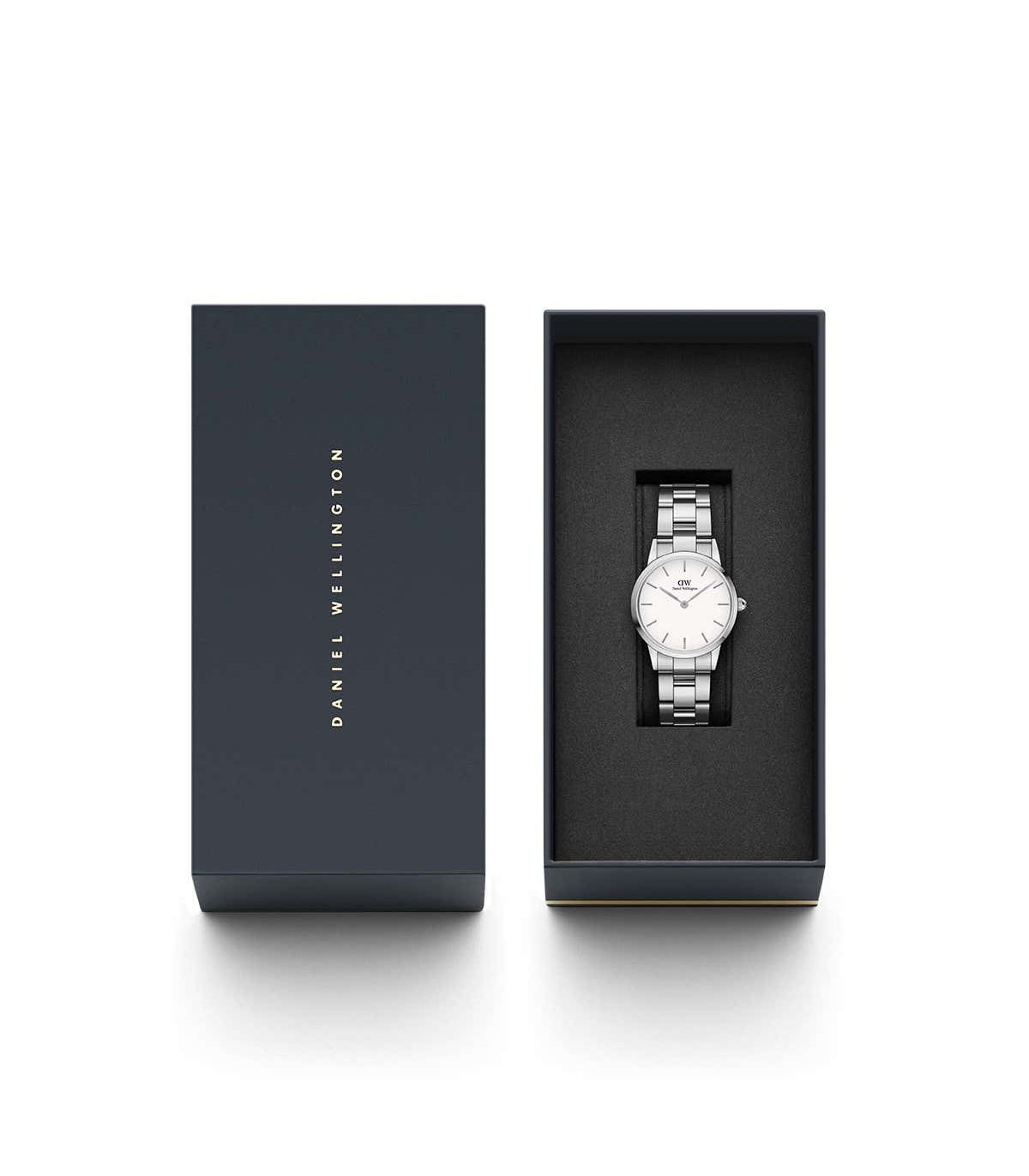 Daniel Wellington Iconic Silver Rubber - Orologio Uomo In Acciaio 316L E Cinturino In Gomma