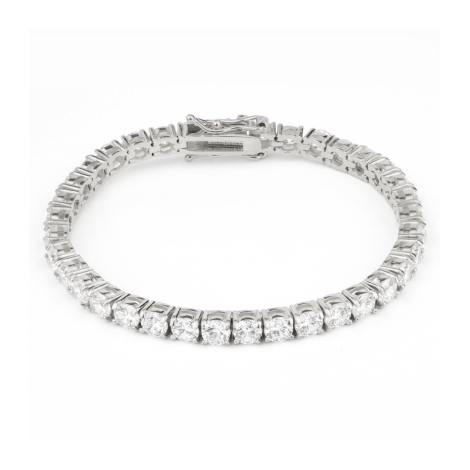 Bracciale Tennis Argento e Zirconi Bianchi 3mm