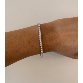 Bracciale Tennis Argento e Zirconi Bianchi 3mm