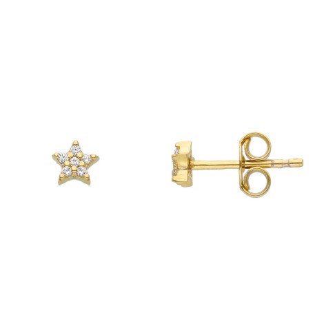 Orecchini Mini Stelle Oro Giallo 9kt