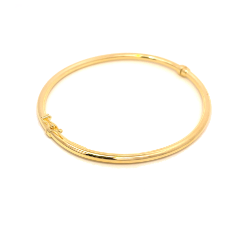 Bracciale Rigido Argento Dorato Sottile zoom