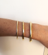 Bracciale Rigido Argento Dorato Sottile indossati
